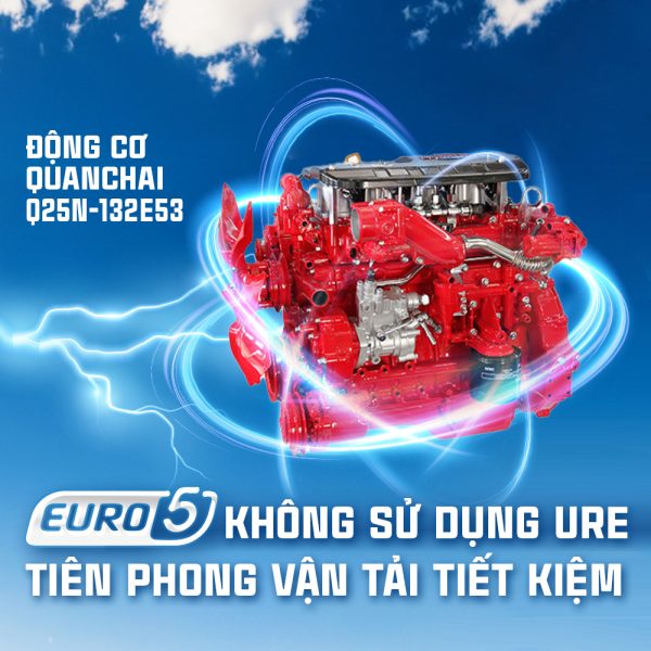 Động cơ QUANCHAI Q25N-132E53 EURO 5 mạnh mẽ áp dụng công nghệ Hàn Quốc hiện đại không cần đổ URE