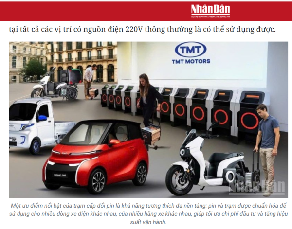 Xe điện và giải pháp đột phá cho chung cư, nhà trọ và hộ gia đình ở các đô thị lớn – Góc nhìn từ báo Nhân Dân